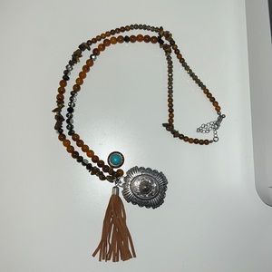 Long beaded western necklace